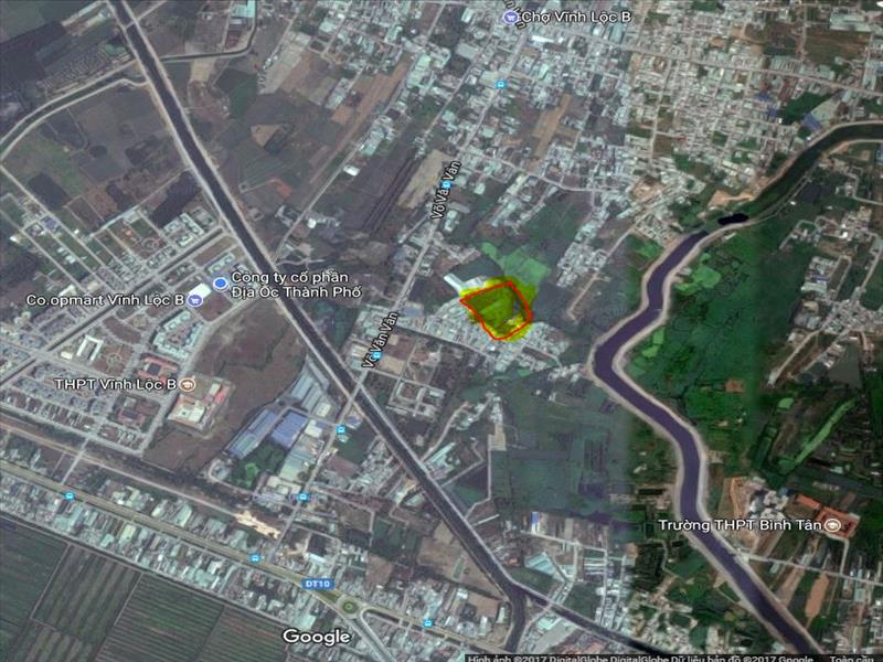 Bán 5540m vuông đất TCLN 2 xẹt Võ Văn Vân, Vĩnh Lộc B giá 5 triệu mét vuông
