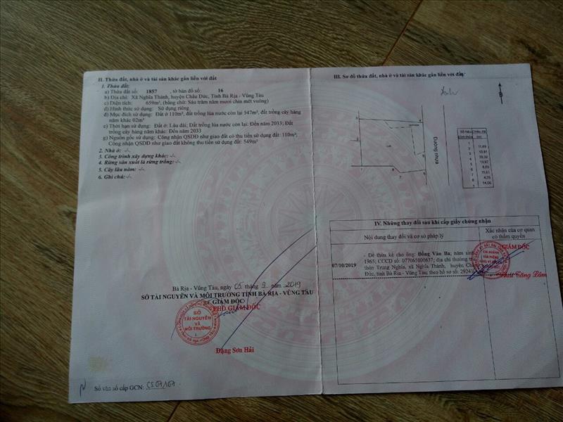 CHÍNH CHỦ CẦN BÁN GẤP LÔ ĐẤT HUYỆN CHÂU ĐỨC, TỈNH BÀ RỊA VŨNG TÀU CHÍNH CHỦ CẦN BÁN GẤP LÔ ĐẤT HUYỆN CHÂU ĐỨC, TỈNH BÀ RỊA VŨNG TÀU