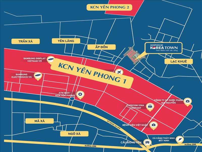 Bán shophouse xây hoàn thiện vị trí khu công nghiệp Bắc Ninh Cực Hot