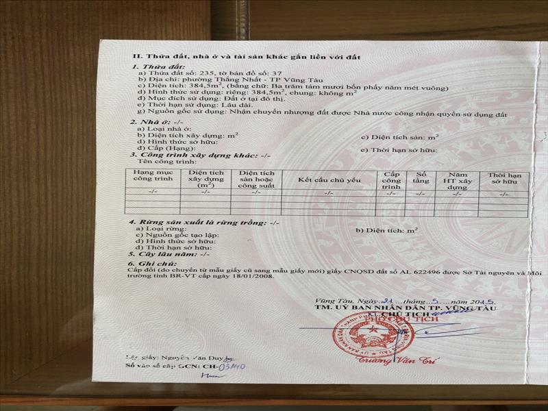 CHÍNH CHỦ BÁN LÔ ĐẤT BIỆT THỰ CỰC ĐẸP TẠI CHÍ LINH , VŨNG TÀU CHÍNH CHỦ BÁN LÔ ĐẤT BIỆT THỰ CỰC ĐẸP TẠI CHÍ LINH , VŨNG TÀU