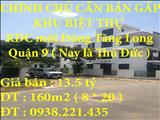 CHÍNH CHỦ CẦN BÁN GẤP KHU BIỆT THỰ GIÁ RẺ Ở KDC MỚI ĐÔNG TĂNG LONG , QUẬN 9