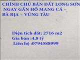 CHÍNH CHỦ BÁN ĐẤT LONG SƠN NGAY GẦN HỒ MANG CÁ BÀ RỊA VŨNG TÀU