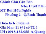 Chính Chủ Cần Bán Nhà Mặt Tiền Ở Phường 2, Quận Bình Thạnh Giá Siêu Ưu Đãi
